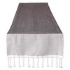 DII Bordered Dobby Woven Table Runner, 15 x 72, Black,