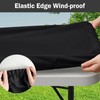 UgyDuky 6Ft Rectangle Fabric Table Cloth Waterproof Polyester Elastic Fitted