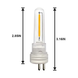 DGE S14 Replacement LED Bulb 2 Pack Replacement String Light Bulbs 1.5 Watt LED Replacement Light Bulb, Shatter-Proof and Waterproof IP65