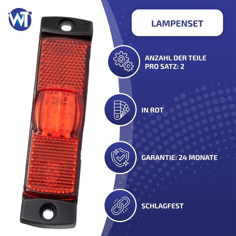 Web Truck 2 x LED Side Marker Light for Home,