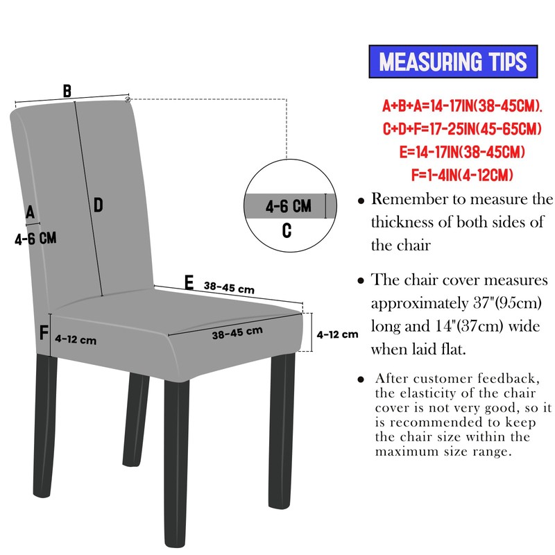 Qubjus Dining Table Chair Covers, Solid PU Leather Waterproof Oilproof