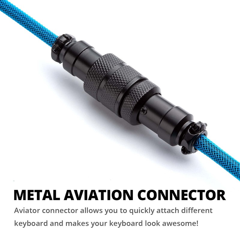 GUNMJO Pro Custom Coiled USB C Cable for Gaming Keyboard,