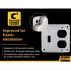 Hubbell-Raco 906C 1 Duplex Receptacle and Toggle Switch 4-Inch Square