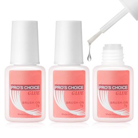 Nail Glue, 3 Bottles Extra Strong (7 g) On Nail Glue for Artificial Nail Tips, Press On Nails for Tips, Nail Glue Nail Glue for Torn Nails, for Artificial Nails, False, Natural Nails, Rhinestones