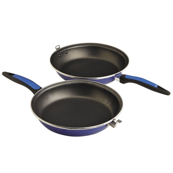 MAGEFESA Blue Frittata Pan. Double layer non-stick frying pan, vitrified steel, compatible with all types of fire, including induction, Dishwasher safe, Ergonomic handle (9,4”) (BLUE)