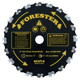 FORESTER Chainsaw Brush Cutter Blade - 9in x 20 Teeth | Fits Most Straight Shaft Trimmers | Conversion Kit Sold Separately
