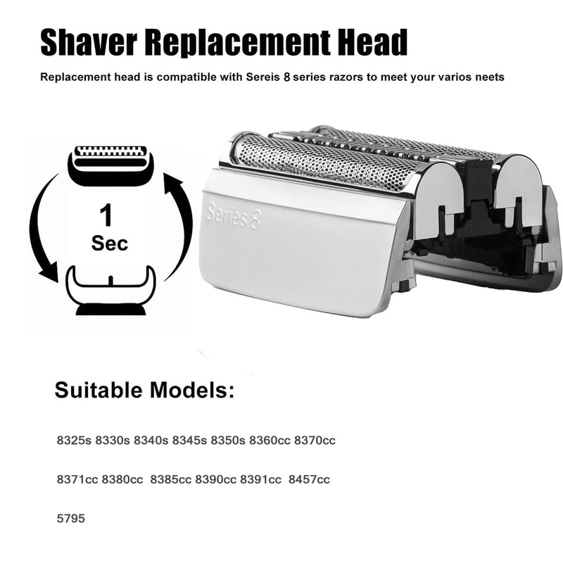83M Replacement Shaver Head Compatible with Braun Series 8 Electric