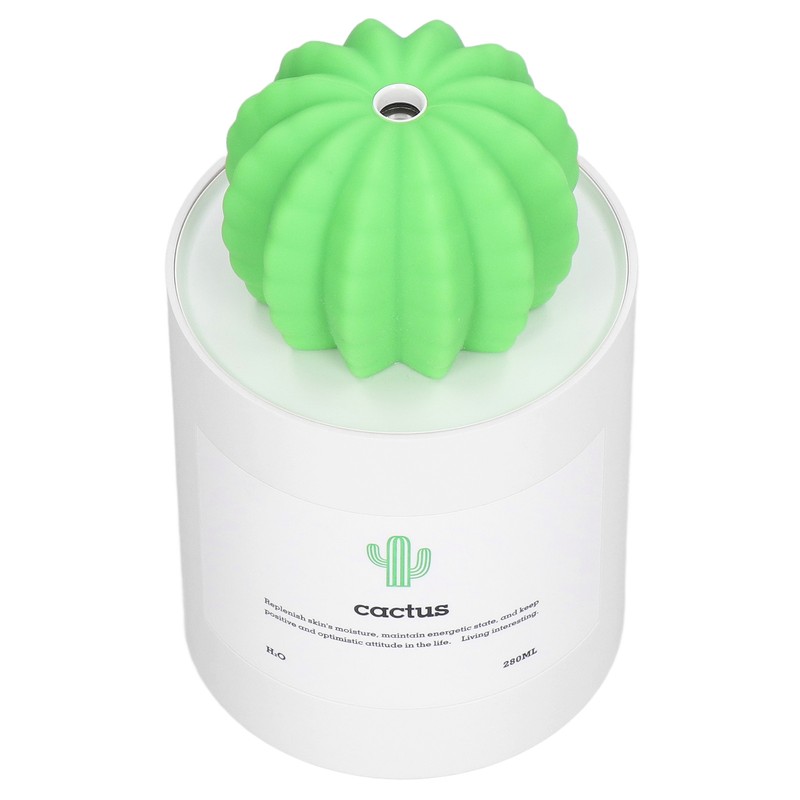 280ml Cactus Desktop Humidifier USB Power Supply Mute Nano Atomization