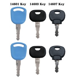 GAOHOU Pack of 6 Universal Tractor Excavator Loader Ignition Key 14601 14603 14607 Compatible with JCB BOBCAT BOMAG New Holland Ford Construction Agricultural Machinery