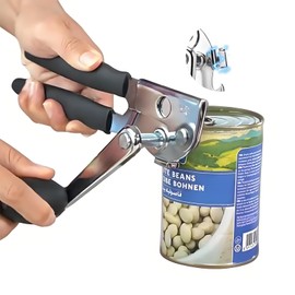 ELESULRTRA Crank Manual Can Openers, 3 In 1 Commercial Heavy Duty Can Opener with Magnetic Lid Lifter for Large Cans, Seniors, Arthritis Hands - Bottle/Jar Opener with 360° Ergonomic Handle