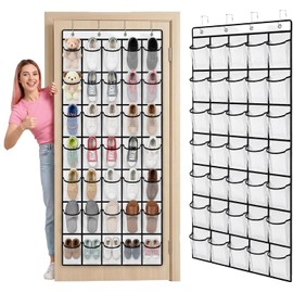 35 Pockets Over the Door Shoe Organizer, Breathable Mesh Hanging Shoe Rack