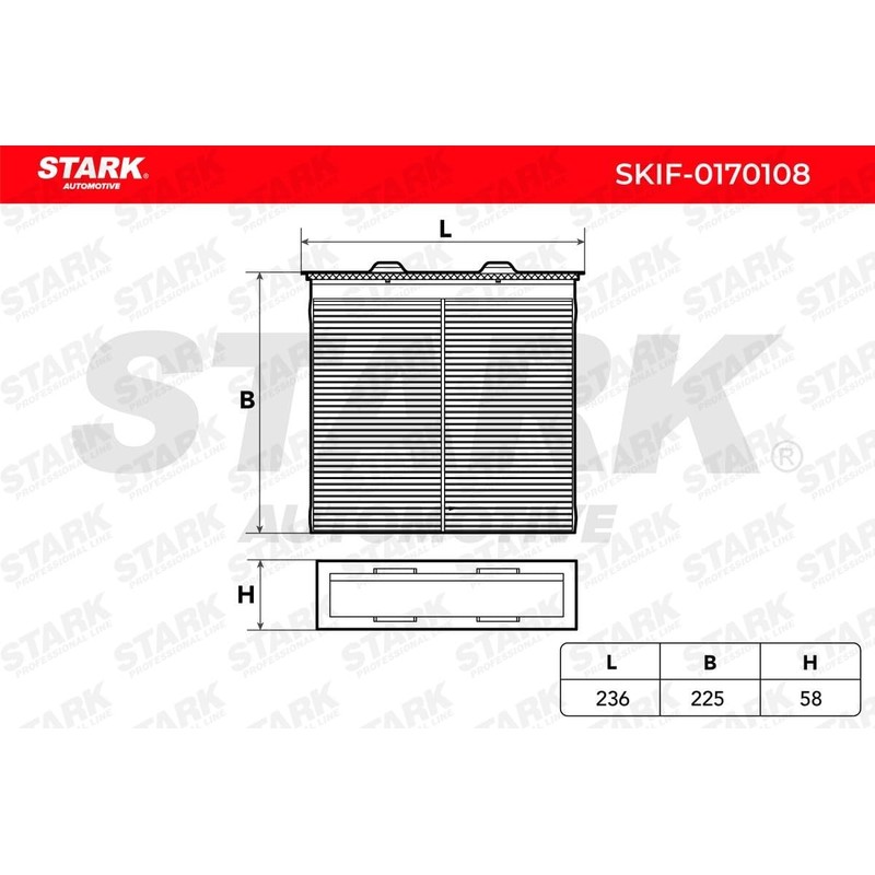 STARK SKIF-0170108 Cabin Air Dust Filter, Pollen Filter, Micro Filter
