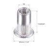 TA-VIGOR 50Pcs M4 Rivet Nuts, Aluminium Alloy Knurled Flat Head