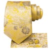 Dubulle Mens Yellow Paisley Striped Tie WOVEN Necktie for Men