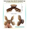 CHLINS 4 Pack 5" Hat-Friendly Claw Clips for Baseball Caps