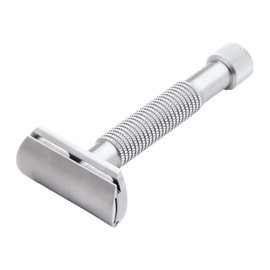 Rex Supply Company Maquinilla de Afeitar de Seguridad de Doble Filo Rex Supply Co. Envoy Xl de Acero Inoxidable – Mango Largo, 3 Piezas | Maquinilla de Afeitar Premium de Hoja Fija para Hombre | Afeit