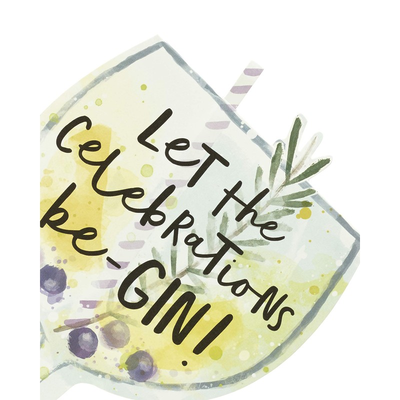 UK Greetings Birthday Card for Her/Friend - Gin Design