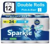 Sparkle Pick-a-Size Paper Towels, White, 12 Double Rolls