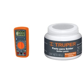 Truper MUT-33, Multímetro digital  PASO-60, Pasta para soldar, base de petrolato, 60 gramos                                                           