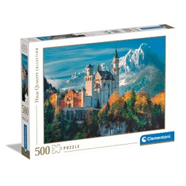 Clementoni 35146 Italy Collection Neuschwanstein Castle, Puzzle 500 Pieces for Adults and Children 14 Years, Skill Game for the Whole Family, Multicoloured