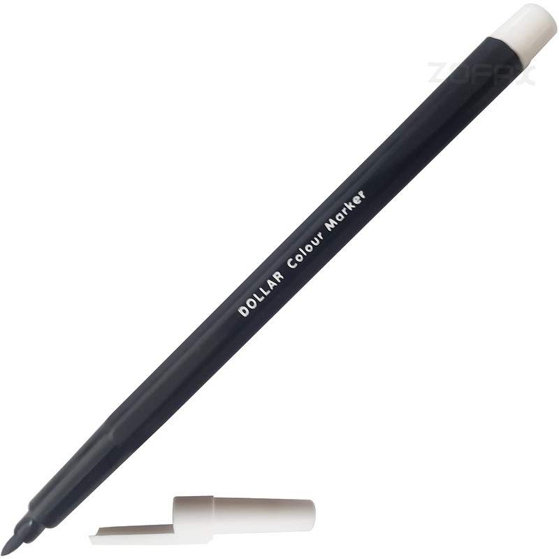 Felt Tip Pens, BLACK, Fibre Fine Point, Pack of 10,