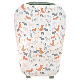 Copper Pearl Multi-Use Cover: Car Seat Covers, Nursing Cover, and Stroller Cover for Sun - Stretchy Fabric, All-Season Use, Stylish Designs, Easy Access for Moms - Rufus