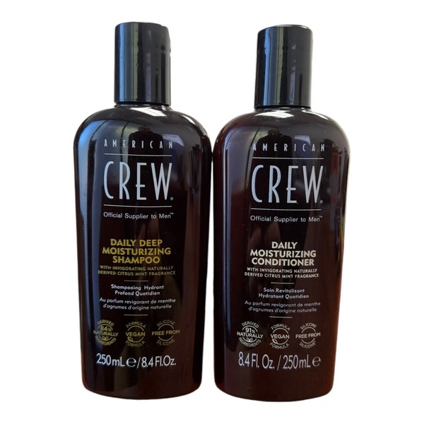 American Crew Men's Daily Moisturizing Shampoo & Conditioner 8.4fl oz