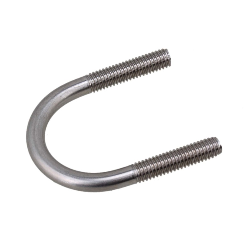 CNBTR 304 Stainless Steel Silver U-Bolt Screws Saddle Nuts M6x27mm
