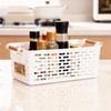 Odowalker Plastic Storage Basket Bins White Organizing Basket 6 Pcs