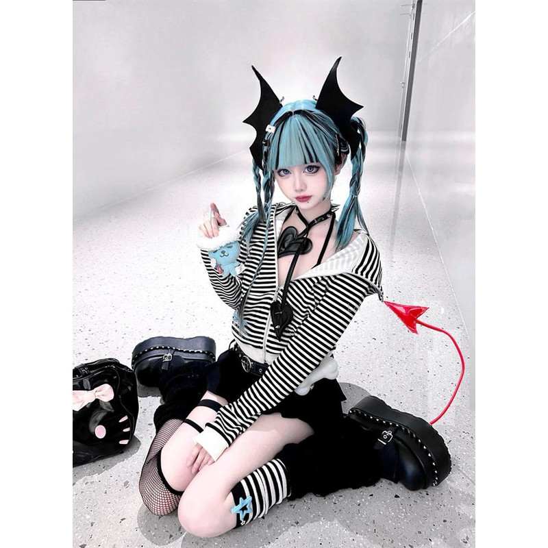 Blooshow Demen Devil Tail Cosplay Props Cute Love Heart Demon