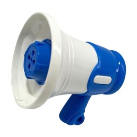 SM SunniMix Mini Megaphone Toy, Portable Speaker with Recording Kids Bullhorn Loudspeaker Toy for Camping Outdoor, Street Activity, Blue