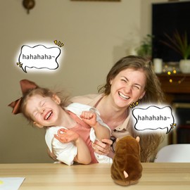 Hamster Spielzeug,Sprechendes und Wiederholendes Lustiges Kinder Stofftier,Plüsch Elektrisches Hamster Interaktives Stofftier Geburtstagsgeschenke für Jungen, Mädchen Baby