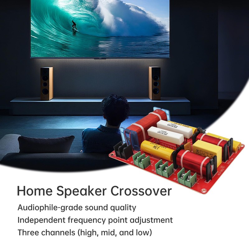 DriSentri 3 Way Crossover for Speaker, 250W 4-8 Ω Treble
