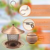 Zeqeey Metal Bird Feeder Hanging Bird Feeder for Birds Bird