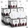 Fourluoo 12 Pack Christmas Facial Tissues Cube Boxes 600 Sheets