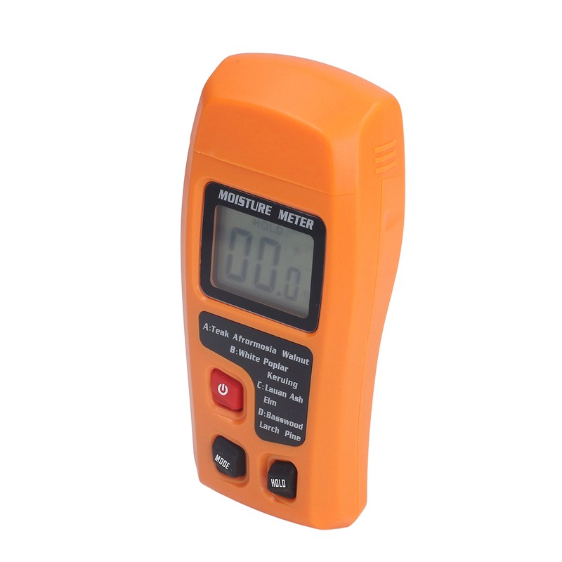 Wood Moisture Meter High Accuracy 4 Modes Orange Moisture Detector
