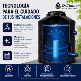 Paquete de 2 Filtros Antisarro para Tinaco Dr. Tinaco | 12 Meses de Protección (6 Meses c/u) | Evita Incrustaciones en Tuberías, Boiler y Calentador Solar | Para Tinacos 450L a 1100L