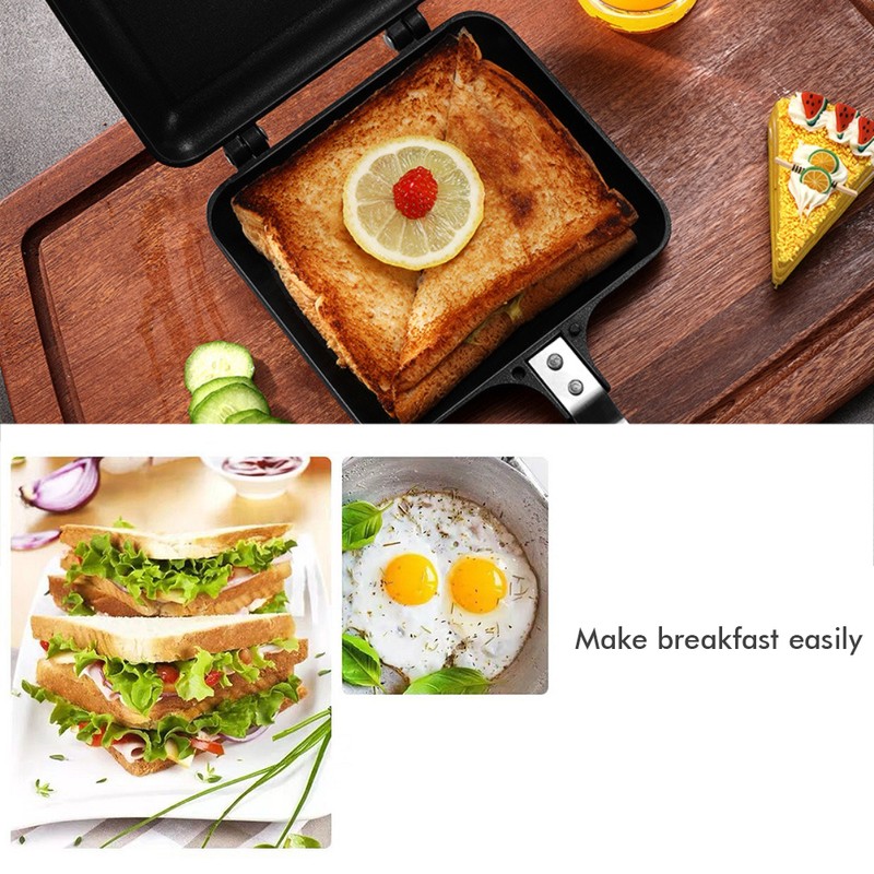 Aluminum Double Sided Frying Pan Dual Sided Sandwich Maker Pan
