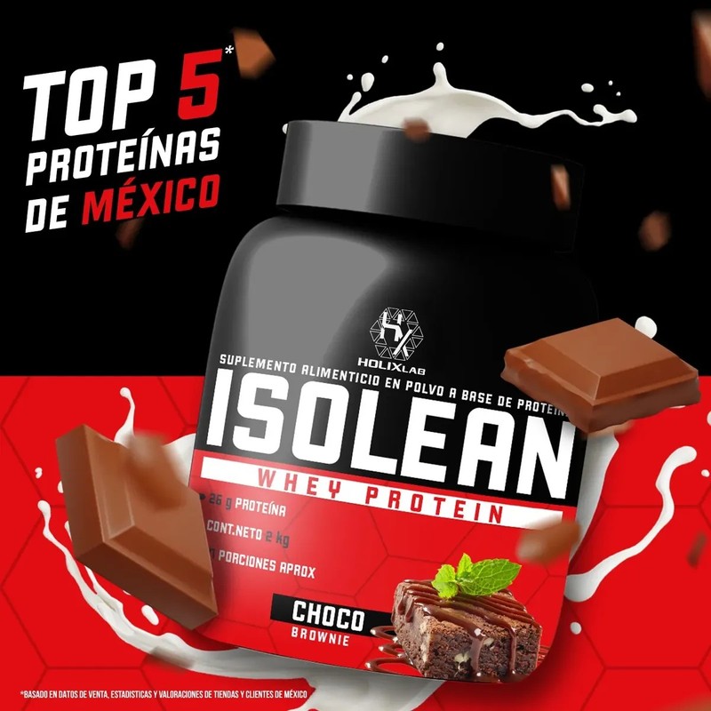 Holix Lab Isolean Whey Protein Polvo 2 Kg Bote, 26gr
