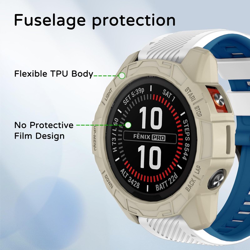 MYSNBKN Case Compatible with Garmin Epix Pro 51mm/Fenix 7X Pro/Fenix
