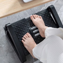 Acupressure Footrest for Focus, Productivity, and Posture Support Footrest Black