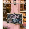 Gaahkai 10 PCS Large Hanging Chalkboard Signs, 9"x6" Reusable Double