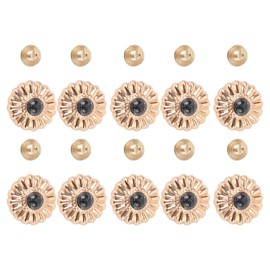 Screw Back Button, Vintage Black Turquoise Conchos for Bag Handbag Purse