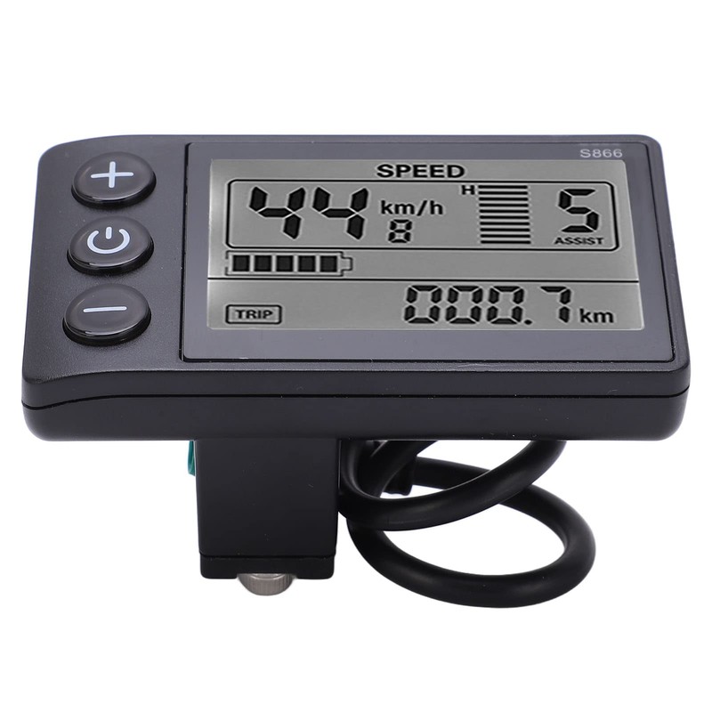 Talany Electric Bicycle LCD Screen Meter,Large Screen Durable Waterproof Connector