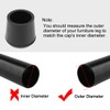 sourcing map Rubber Furniture Caps 21mm Inner Diameter Round Table