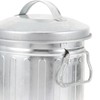 BESPORTBLE Galvanized Trash Can Mini Desktop Wastebasket with Lid and