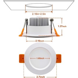YGS-Tech Smart 2 Inch LED Recessed Lighting RGB WiFi Downlight, 5W Compatible with Alexa and Google Home, Dimmable RGB & CCT 2700-6500K Color Changing, 120V LED Ceiling Light with LED Driver (10 Pack)