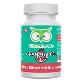 Pomegranate Extract Capsules - High Dose 8000 mg (400 mg 20:1 Extract) - 40% Ellagic Acid - Production in Germany - No Additives & Laboratory Tested - Bioactive & Vegan - Vitamineule