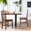 Giantex Wood Dining Chair Set of 2, Farmhouse Wooden Dining