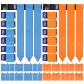 Uikro Flag Football Belts, 14 Player Flag Football Set with 42 Flags for Adults Youth Kids, Sports Training Competition (Blue & Orange)